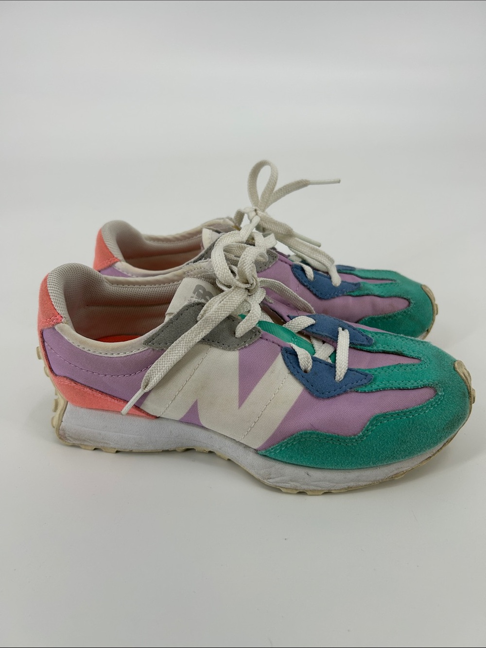 New Balance Little Kids 327 Dark Violet Glow Summer Jade Sneakers Shoes size 1